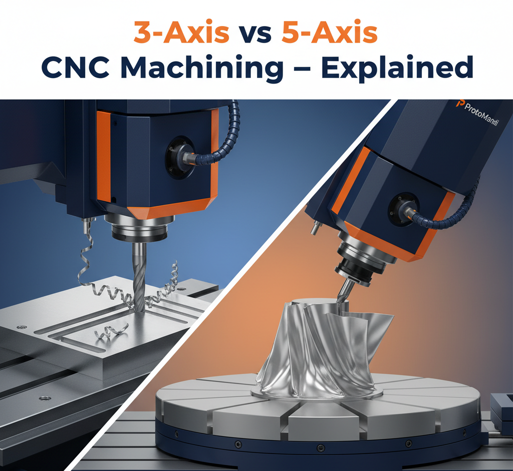 3-Axis vs 5-Axis CNC Machining — Key Differences Explained