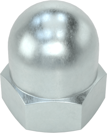 Dome Nuts – M4 mm – MS – Zinc Plated Finish