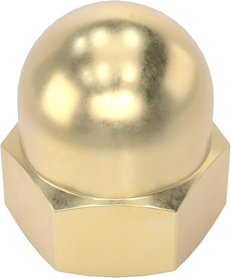 Dome Nuts – M12 mm – Brass – Natural Finish