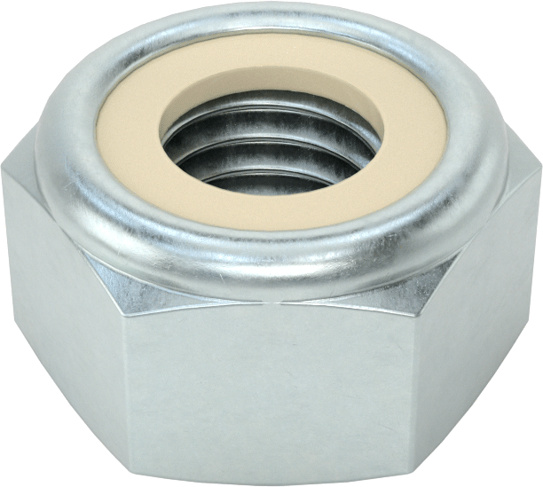 Nyloc Nuts – M10 mm – MS – Zinc Plated Finish