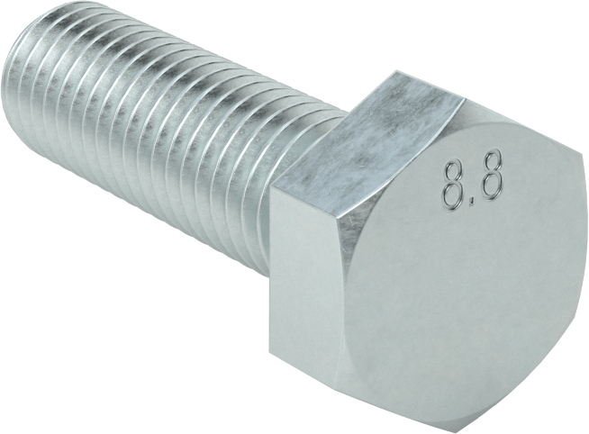 Hex Bolts – M12  x  90 mm – MS – Zinc Plated Finish