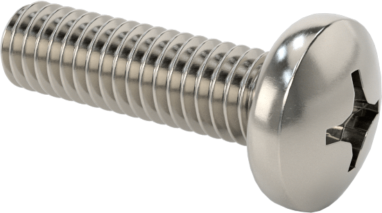 Phillips Pan Head – M4  x  25 mm – SS304 – Natural Finish