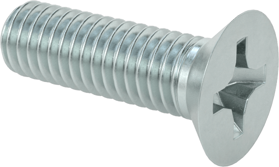 Phillips CSK – M3  x  8 mm – MS – Zinc Plated Finish